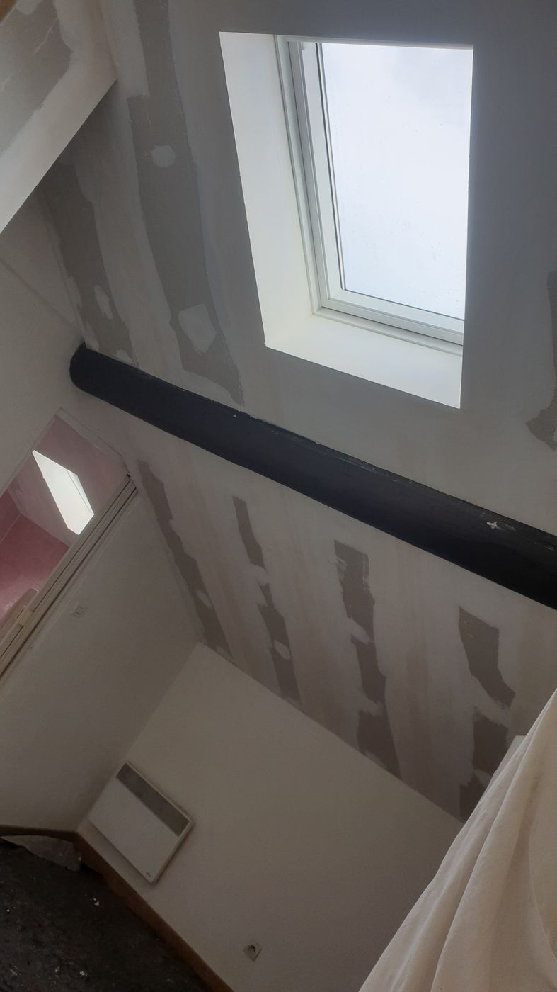 Cloisons à Nancy — Rampant placo combles fenetre toit