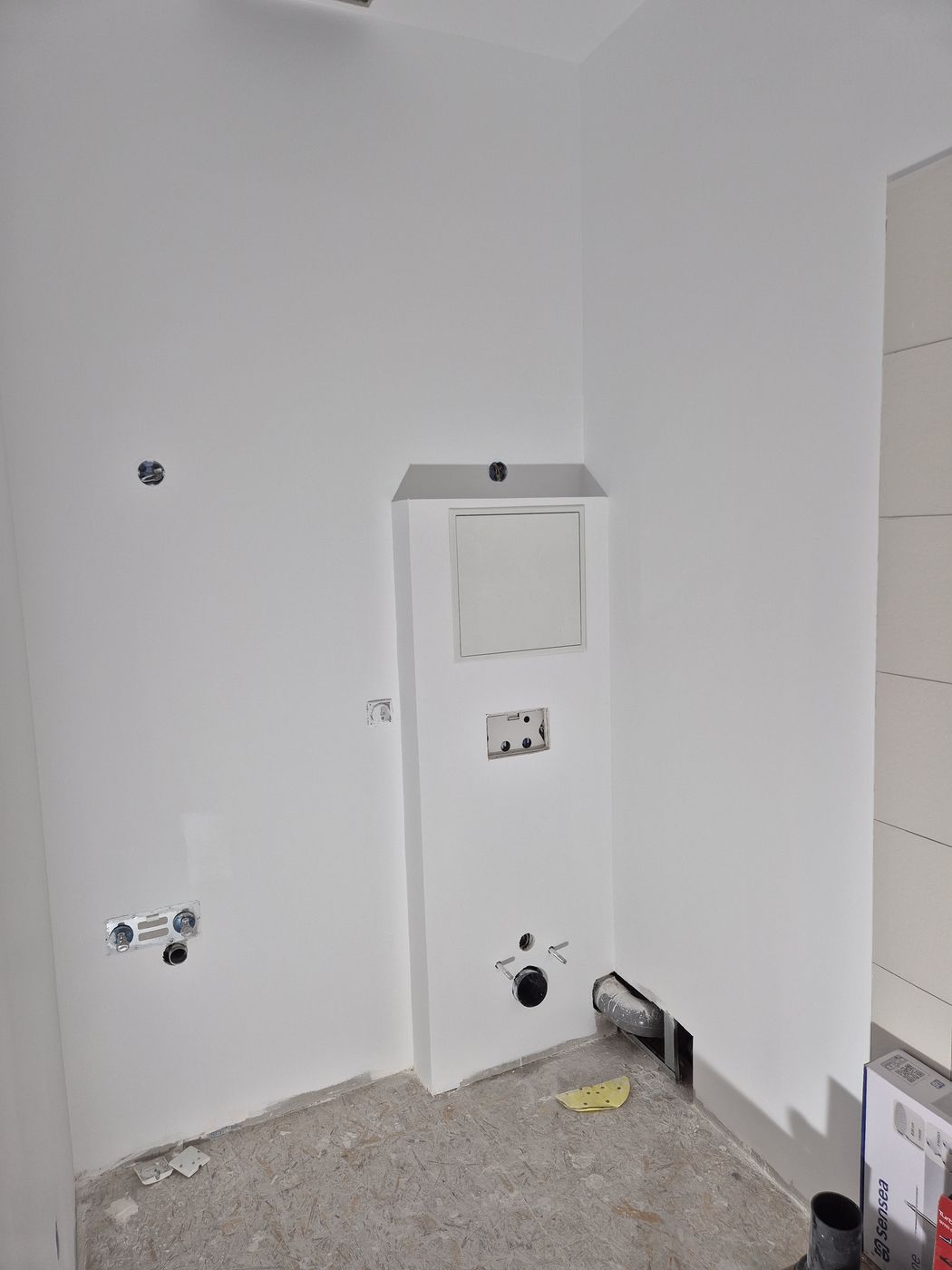 Plâtrerie à Nancy — Pièce enduite blanche niche