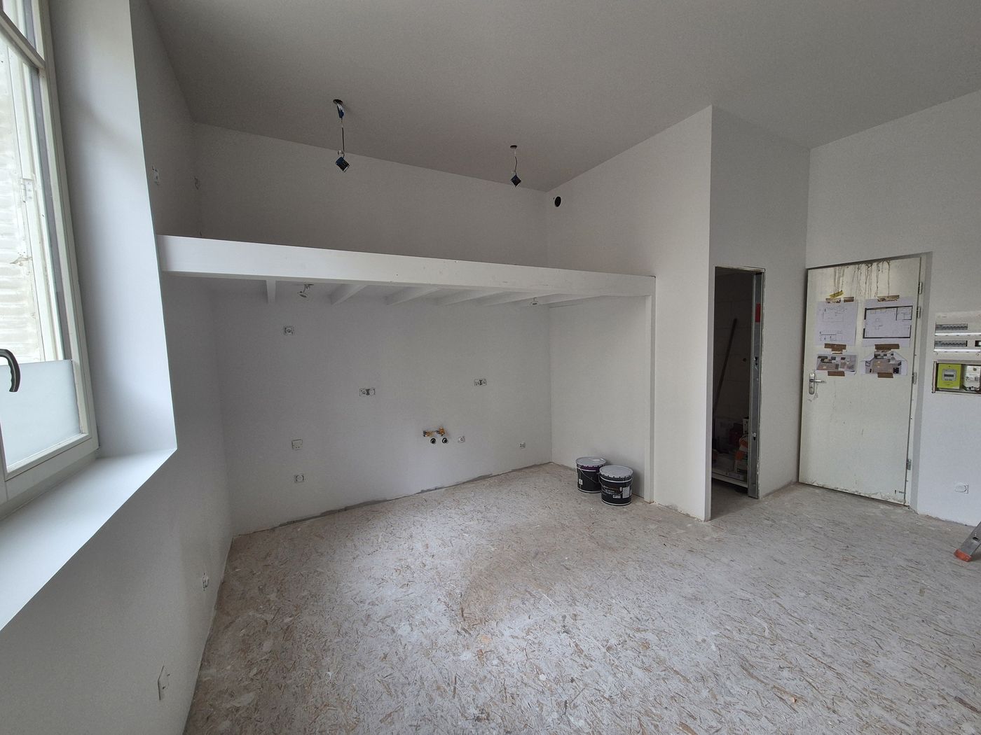 Plâtrerie à Nancy — Pièce mansardée enduite angle